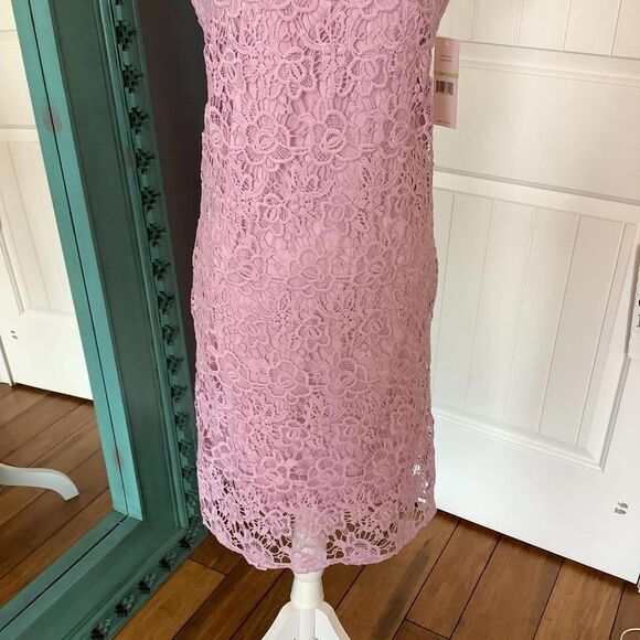 NWT Nanette Lepore Beautiful Sugar Plum Floral Lace Dress - Picture 3 of 8
